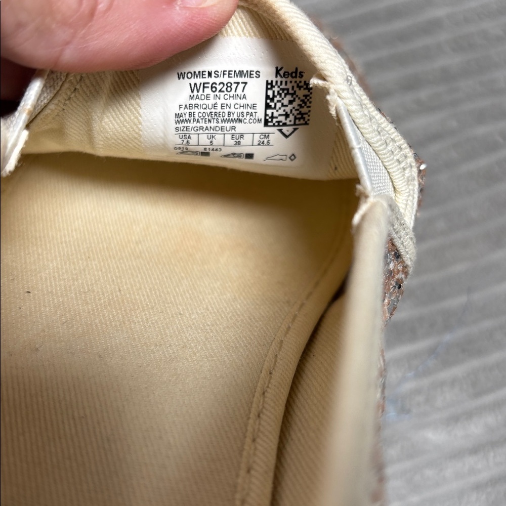 Keds x Kate Spade Double Decker Glitter Women's Slip-On Sneakers Sz. 7.5 - Picture 9 of 11